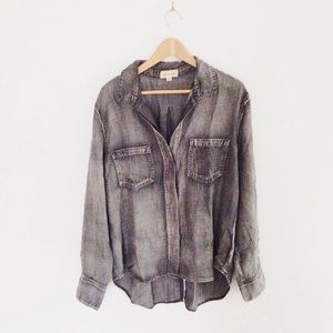 Anthropologie Cloth & Stone Split Back Top